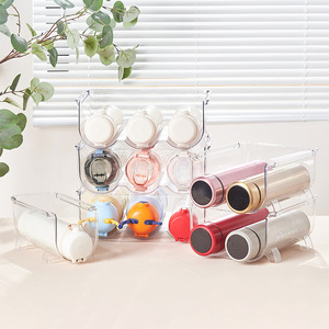 Soporte Transparente de Acrílico para Botellas de Agua, Estante Apilable Multicapa, Organizador de Tazas Térmicas de Escritorio, Estilo Simple - Product Image 1