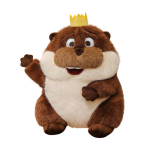 Muñeco de Peluche de la Película Honey Jar Beaver Transformation Project, Personaje de Dibujos Animados Mei Bao King George, Juguete de Peluche Súper Suave de Algodón PP, Venta al por Mayor - Product Image 5