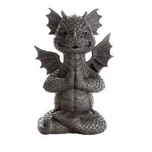 Statue de Dragon du jardin en résine, Figurine de méditation, pour le Yoga