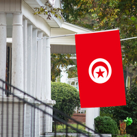Vente en gros 3x5ft Tunisie drapeaux 68D/100D polyester Personnaliser toutes les nations expédition rapide Fournisseur fiable livraison rapide