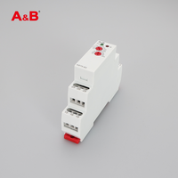 Mini-relais intelligent A&B ABT8-B2-A230 pour rail DIN, 250V, électronique, 16A, 50/60Hz, contrôle automatique, minuterie électrique modulaire réglable
