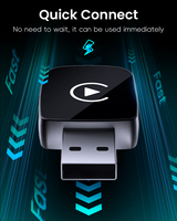 Adaptateur USB CarPlay filaire vers sans fil CarPlay et Android Auto |   Boîte d'interface multimédia pour voiture intelligente |   Connexion automatique rapide