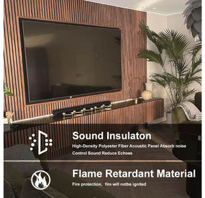 Paneles Acústicos de Madera Modernos de Alta Densidad, Anti-Ruido, Fáciles de Instalar, <span class=keywords><strong>para</strong></span> Diseño de Interiores - Product Image 2