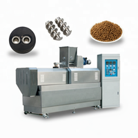 Extrusora de Alimentos de Doble Tornillo, Tipo Industrial CE, Máquina de Alimento para Peces con PLC, Línea de Producción de Alimento para Peces Pequeños