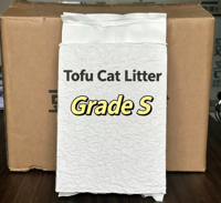 Litière pour chat en tofu biodégradable, écologique, hautement absorbante, jetable dans les toilettes, sans poussière, à agglomération rapide, parfum fruité, en matériaux naturels