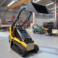 Derette V1000 Pro Mini Skid Steer Loader XC1100 25HP Mesin Kubota Track Skid Steer untuk Pekerjaan Pemindahan Tanah