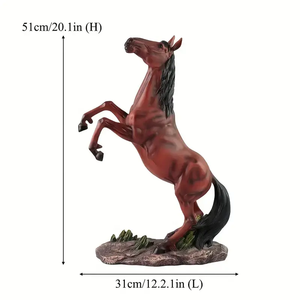 Elegante Figura de Caballo de Resina Pintada a Mano, con un Estilo Retro, un Elemento Poderoso y Atmosférico para el Espacio de su Hogar - Product Image 6