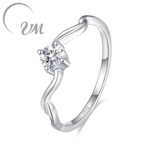 UM JEWELRY Waterproof Vintage Brilliant Cut 925 Sterling Silver Engagement <b>Couples</b> <b>Rings</b> Set Silver Plated Cubic Zirconia Prong - Product Image 1