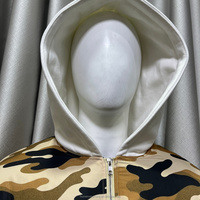 Blouson d'hiver rembourré camouflage personnalisé par le fabricant, coupe courte, zippé, style baseball, aviateur, avec capuche pour homme