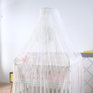 Height Adjustable Palace <strong>Round</strong> Baby Bed Mosquito Net for <strong>Crib</strong> Lace Baby Bed Canopy Mosquito Net with Stand - Product Image 2
