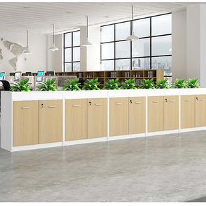 Estación DE TRABAJO Modular de almacenamiento de archivos de madera Officeworks Archivador con jardinera y 6 puertas bloqueables - Product Image 4