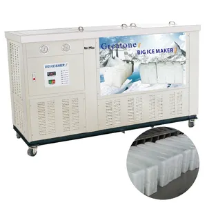 High quality new 1 ton big large commercial industrial automatic ice block maker stainless steel making ice cube machine