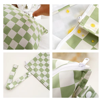 Sac à couches pour bébé en polyester, design personnalisé d'usine, avec fermeture éclair, lavable et entièrement 100% imperméable, grande capacité, sac de rangement intérieur