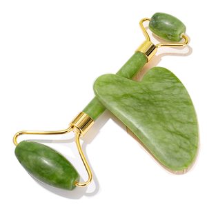 Rouleau de jade pour cryothérapie, outils de massage facial Gua Sha, cristaux naturels pour la relaxation corporelle, coffret bien-être - Product Image 1