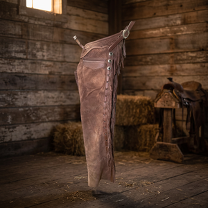 Chaps Vaqueros de Cuero Genuino Premium, Duraderos, Cómodos, Ajustables, Hechos a Mano, Personalizables, Equipo de Equitación - Product Image 3