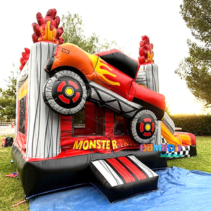 Château gonflable Monster Truck avec toboggan et souffleur pour fêtes d'enfants - Cool et pas cher - Product Image 3