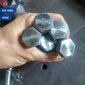 Boulons hexagonaux lourds en acier HDG galvanisé noir, alliage B16 ASTM A193 Grade Gr B5 B7 B7M, avec écrous A194 2H 2HM - Product Image 1