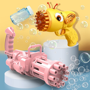 Pistola de burbujas Gatling, máquina automática de burbujas eléctrica para niños, juego al aire libre de 2 a 4 años, juguete de plástico - Product Image 2