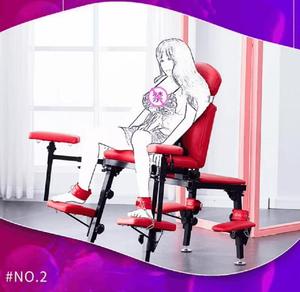 Cadeira Sexual Vermelha de Metal Sexy para Casais, Posições de Amor, Uso no Quarto, Multifuncional, Algemas BDSM, Produto Adulto - Product Image 3