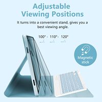 Sarung & Casing Tablet Kulit Magnetik untuk Samsung Galaxy Tab A9 Plus/A9+ 5G 11 Inci 2023 Keyboard Nirkabel yang Dapat Dilepas