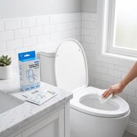 Lingettes humides jetables pour la maison, biodégradables, emballées individuellement, lingettes désinfectantes portables pour siège de toilette