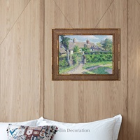 Tableau mural vintage Paysages européens Fleurs Impressions sur toile encadrée en bois Décoration intérieure pour mariage