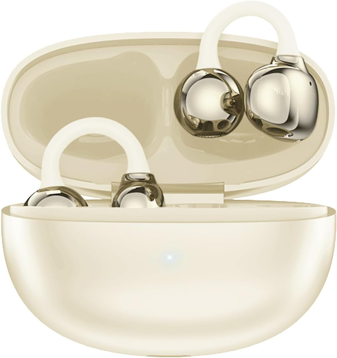 Beige avec boucles d'oreilles