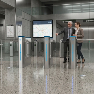 Barrière pivotante, portail rapide, solution de contrôle d'accès pour bureau, lecteur RFID, reconnaissance faciale, fabricant de tourniquets, accès - Product Image 4
