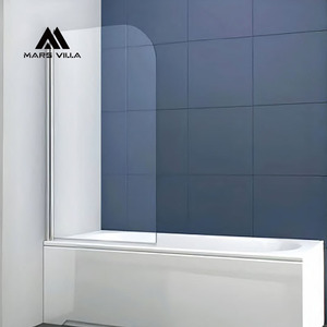 Mars Villa Spot Bronze Alcove, Porte <span class=keywords><strong>de</strong></span> <span class=keywords><strong>douche</strong></span> à ouverture vers l'extérieur avec charnières OEM, finition dorée côtelée chromée et revêtement étanche - Product Image 1