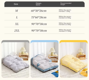 Cama para Mascotas Lavable, Transpirable, Cómoda y Plegable, Rellena de Algodón, para Perros y Gatos, <span class=keywords><strong>Nido</strong></span> Cálido Portátil para Invierno, Sofá - Product Image 3