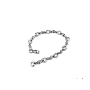 yunnique Skull Design <b>Titanium</b> Steel <b>Chain</b> Bracelet Unisex Fashion Jewelry Gift Geometric Pattern - Product Image 2