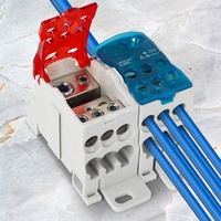 Caja de Distribución de Energía Monofásica UKK, Conectores Eléctricos Unipolares Universales, Bloque de Terminales de Riel DIN de Latón