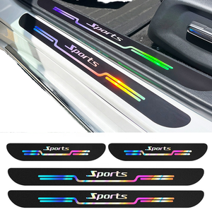 4 Pezzi Adesivi in Vinile per Protezione Soglia Porta Auto con Logo Personalizzato, Protezioni Antigraffio per Portiere di Veicoli, <span class=keywords><strong>Design</strong></span> alla Moda - Product Image 1