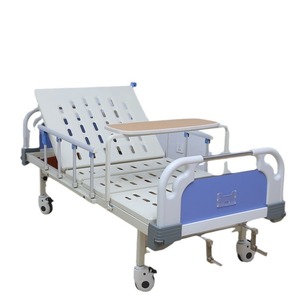 Stainless steel composite hospital bed, ABS <b>headboard</b> accessories, <b>single</b>/double rocking bed, nursing bed, lifting hand-cranked - Product Image 5