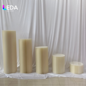 LEDA Décoration de mariage : Socle en papier portable, support à gâteau, piédestal en papier, centre de table pour la maison et les mariages - Product Image 1