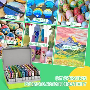 New Coming Hot 408 Colors <b>Brush</b> Tip Acrylic Marker Pen Set for Graffiti Permanent Ink Art Marker Pen - Product Image 5