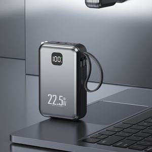Cargador Rápido de Alta Capacidad de 20000 mAh, 22.5 W, Mini Cargador de Emergencia con Cable Integrado, Pantalla Digital, Banco de Energía - Product Image 3