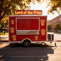 Ventes chaudes, remorque alimentaire légère et élégante, pizza, tacos, barbecue, popcorn, camion de nourriture, charrette de nourriture, remorque avec friteuses, cuisinière, four à gaz
