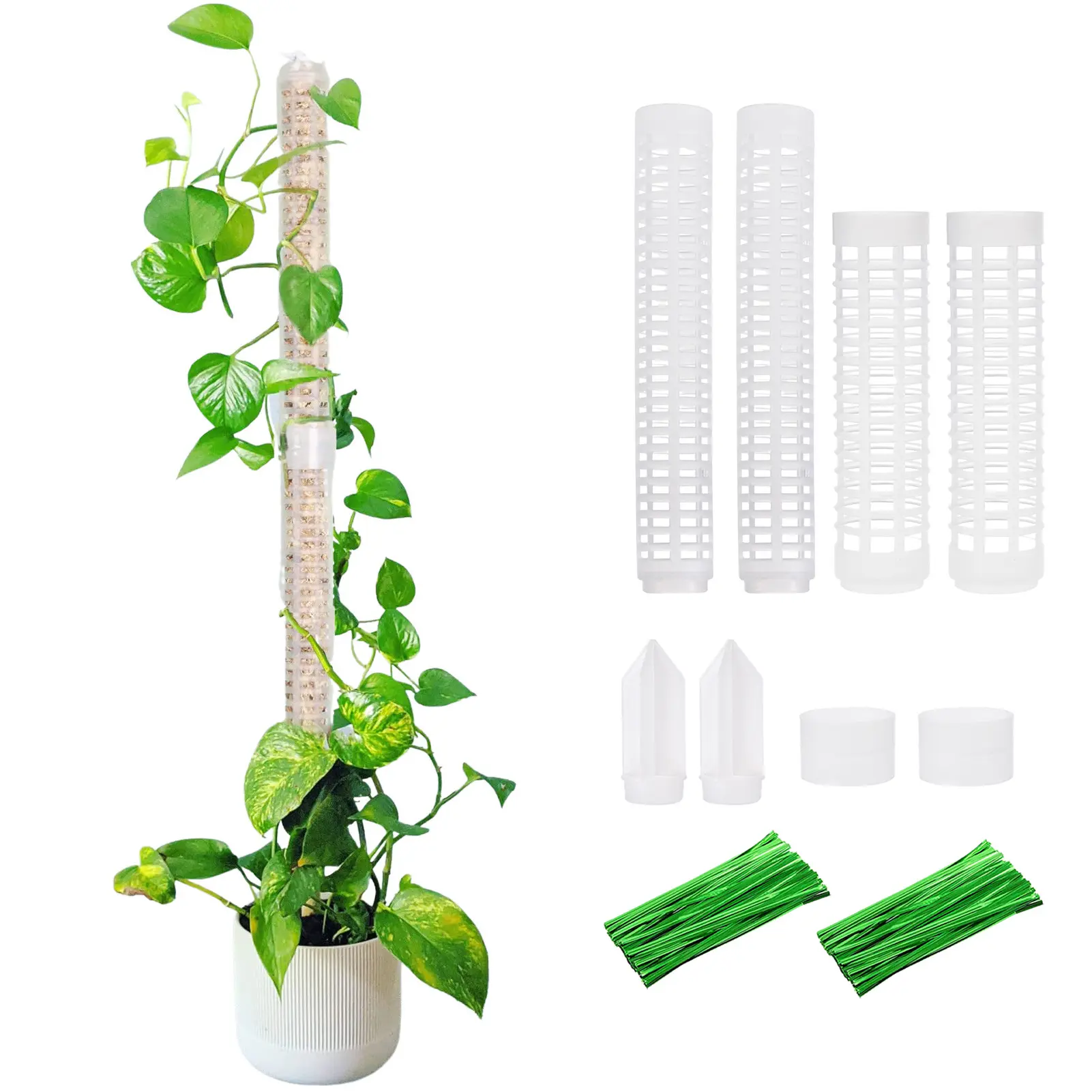 Q5302 plant support Moss pole plastic plant trellis indoor stackable climbing