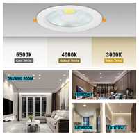 15W 20W 30W Led Cob Downlight encastré intérieur Down Light Spotlight 6500K 9w 12w Led Plafonnier Spot