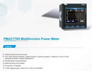 PILOT PMAC770H Analyseur de qualité de puissance triphasé Analyse harmonique enregistrement de forme d'onde avec panneau LCD