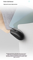 Ratón inalámbrico multimodo Rapoo M350G, Bluetooth 5,0, 2,4G, 5 niveles DPI 2400, clic silencioso para oficina, PC y portátil