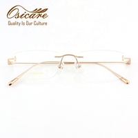 Monturas Ópticas de Alta Calidad para Mujer, 3 Piezas, Diseño de Moda, Stock Disponible, Gafas con Montura de Titanio Puro sin Aro