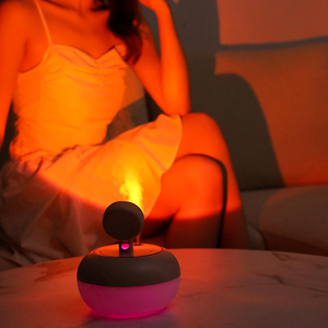 Mini diffuseur d'arômes ultrasonique avec lumière LED coucher de soleil, humidificateur d'air alimenté par USB pour bureau et maison, nouveau design pour usage hôtelier - Product Image 4