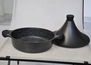 Tagine en aluminium moulé sous pression, marbre noir, revêtement antiadhésif, <span class=keywords><strong>grand</strong></span> granit marocain, <span class=keywords><strong>Tajine</strong></span> 28cm 32cm - Product Image 3