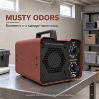 Générateur d'ozone portable industriel - Ioniseur et désodorisant d'air haute efficacité pour la maison, les voitures, les animaux domestiques et la purification de l'air du tabac