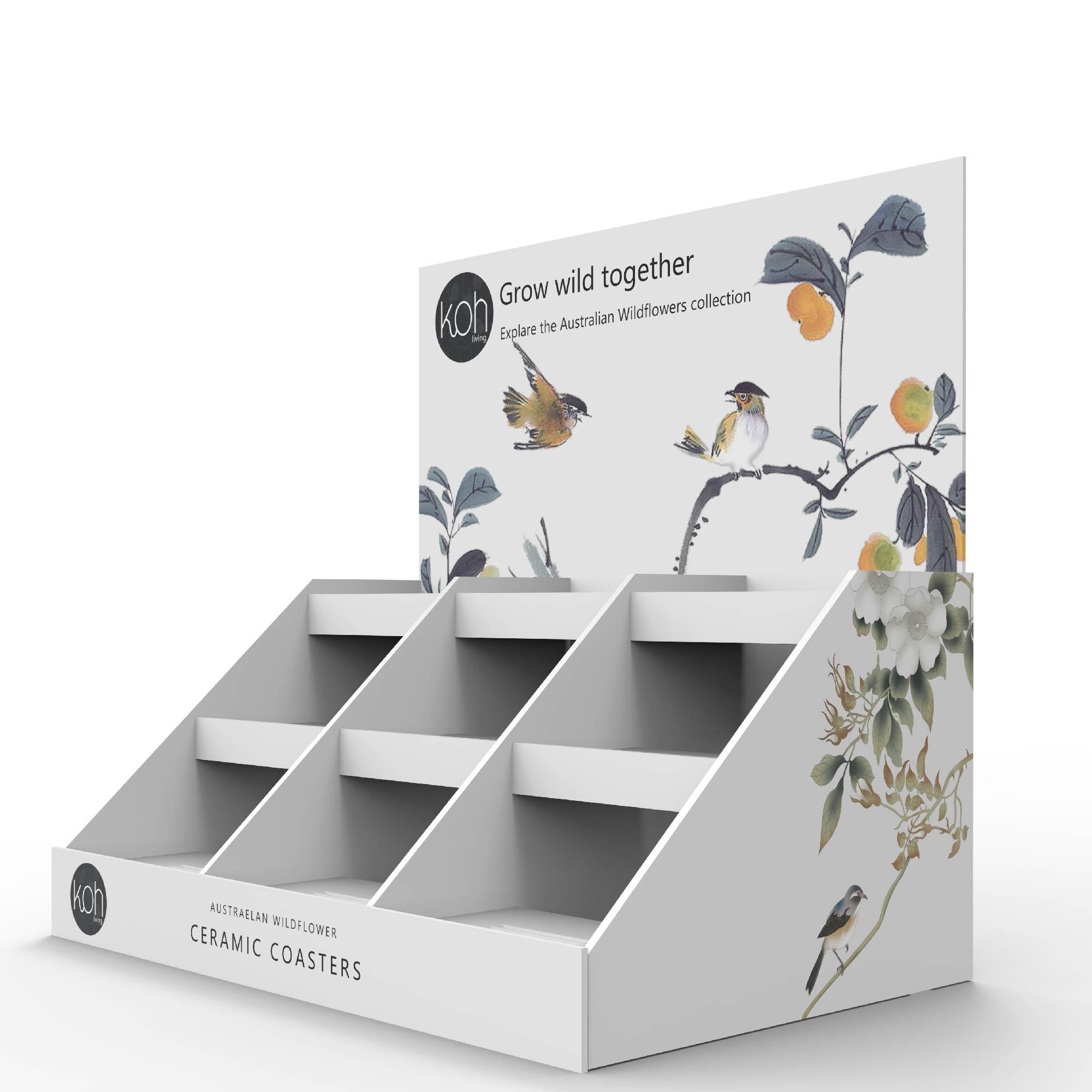 Countertop Coaster Display Rack Customizable Three-layer Acrylic Custom Logo Carton Customized Store Display Stand Polishing — view 2