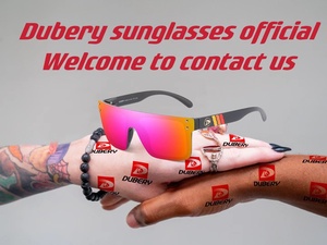 نظارة شمسية Dubery الرياضية للرجال تصميم رسمي UV400 نظارات شمسية مستقطبة بإطارات زرقاء حمراء صفراء من الصين - Product Image 3