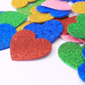 <span class=keywords><strong>Adesivi</strong></span> fai da te in polvere color oro EVA Glitter con supporto adesivo in schiuma Love Star Pattern decorazioni <span class=keywords><strong>murali</strong></span> per asilo - Product Image 3