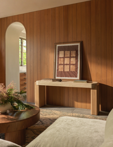 Ensemble de tables consoles en travertin sculpté FERLY pour salle à manger, meubles de maison, meubles de salon modernes et luxueux - Product Image 1